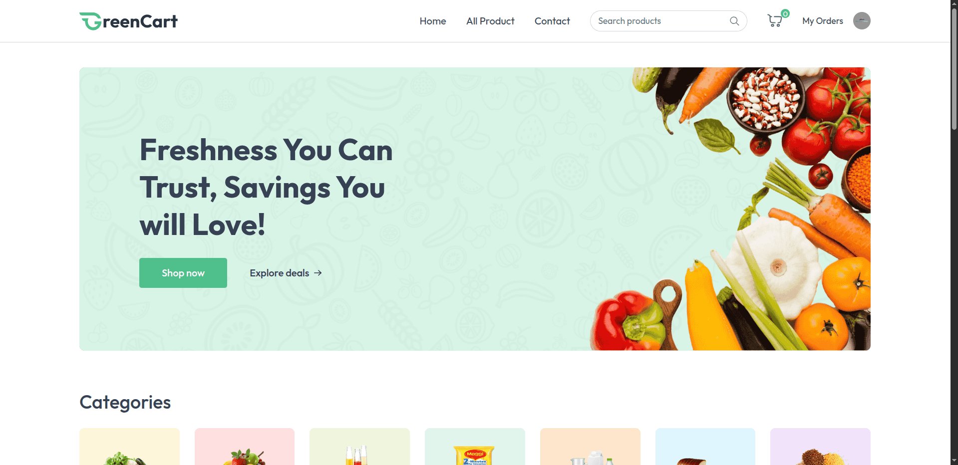 Online Groceries Ordering System